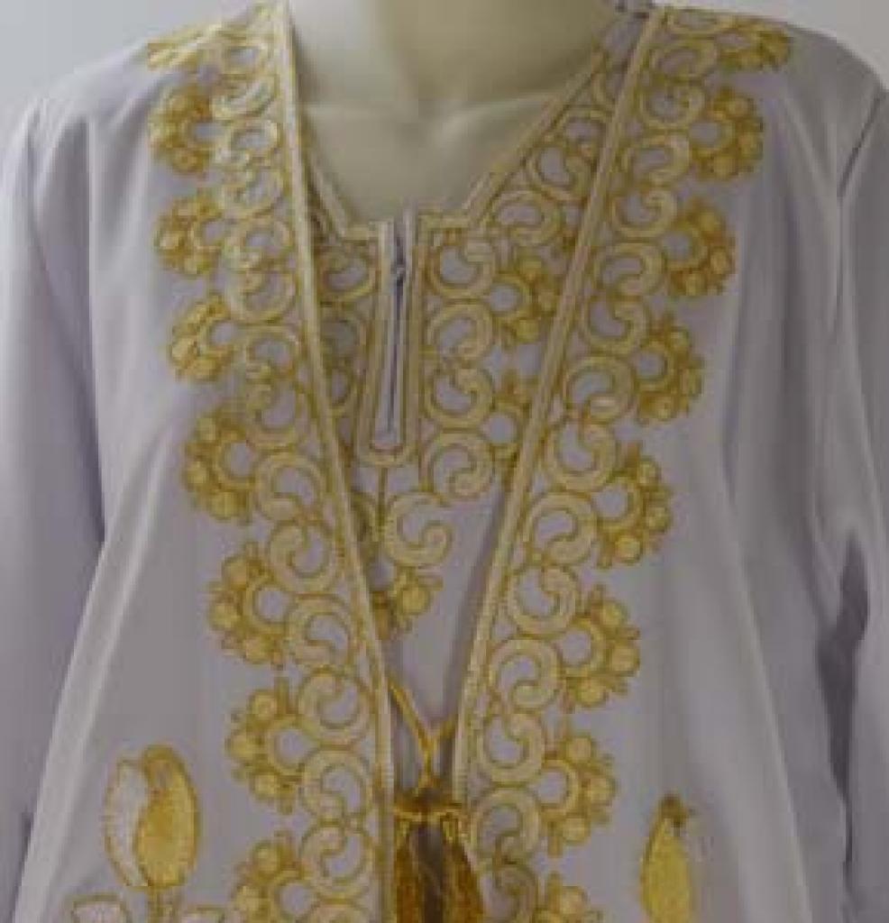 Embroidered Islamic Wedding Dress with Matching Abaya ab419 | Alhannah ...