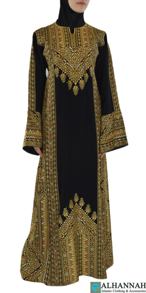 Gold Embroidered Fellah Thobe | Regular & Plus Size TH774 | Alhannah ...