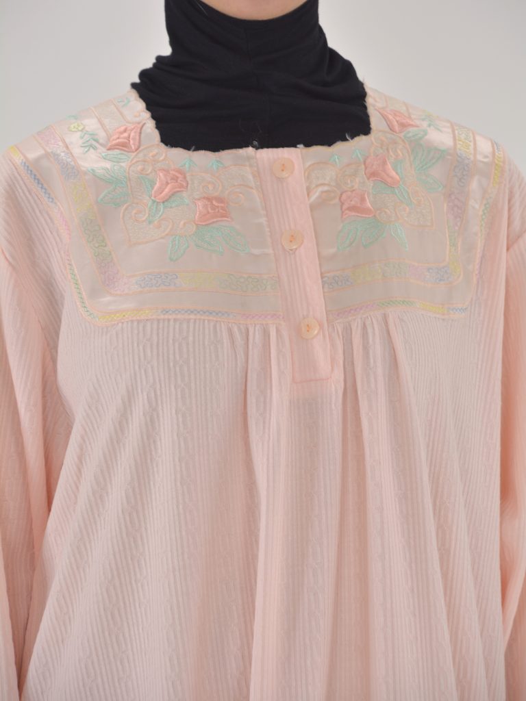 Daffodil Embroidered Cotton Nightgown | NG103 » Alhannah Islamic Clothing