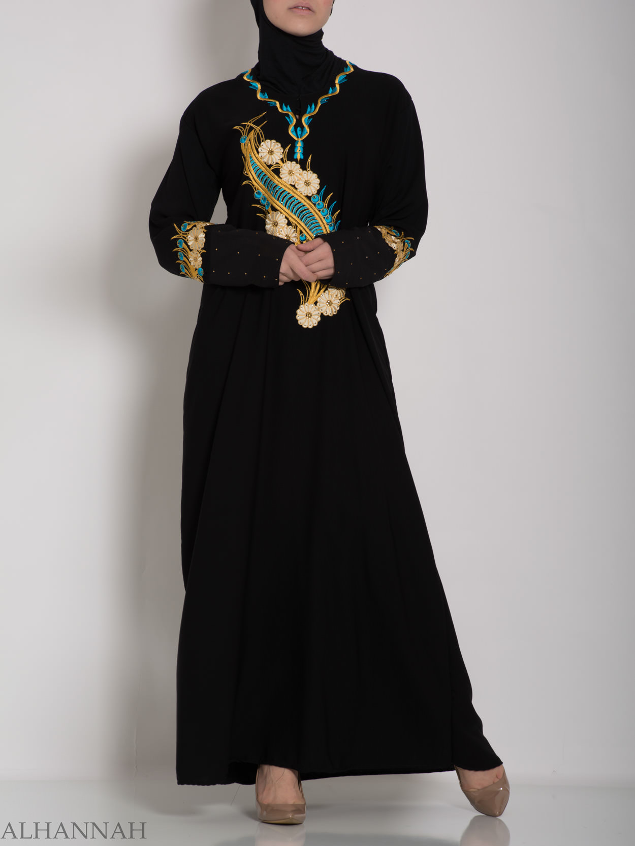 Authentic Khaliji Pull Over Abaya ab578 » Alhannah Islamic Clothing