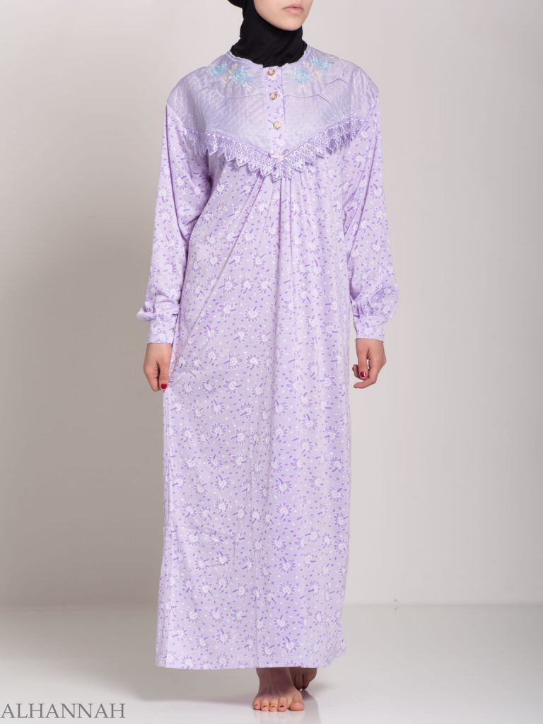 Speckled Dandelion Embroidered Cotton Nightgown | NG108 | Alhannah ...