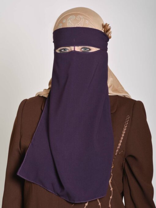 Saudi Style Solid Color One Layer Long Niqab | NI158 » Alhannah Islamic