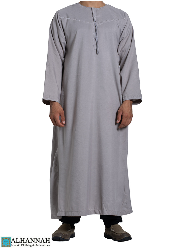 Yemeni Thobe - Classic Grey | me798 | Alhannah Islamic Clothing