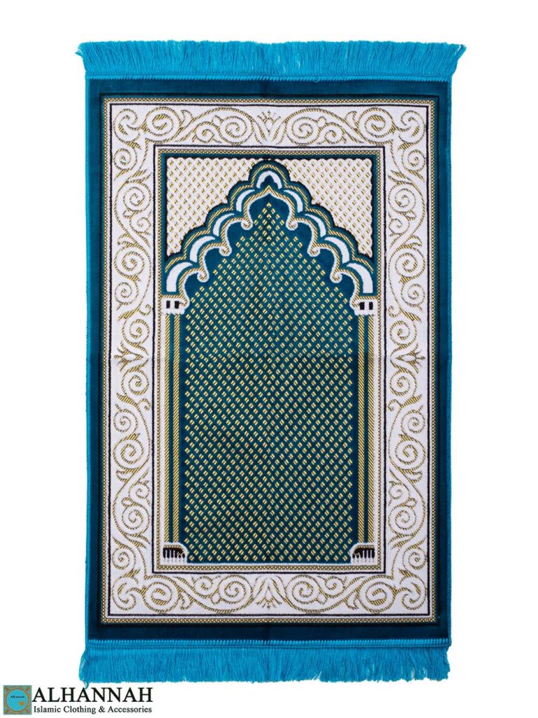 Turkish Prayer Rug - Turquoise | ii1563 | Alhannah Islamic Clothing