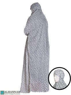 Plus Size Summer Gauze Prayer Outfit - Blue Print - ps644