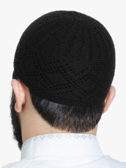 Patterned Turkish Kufi Hat - Black me1122